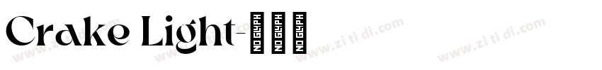 Crake Light字体转换